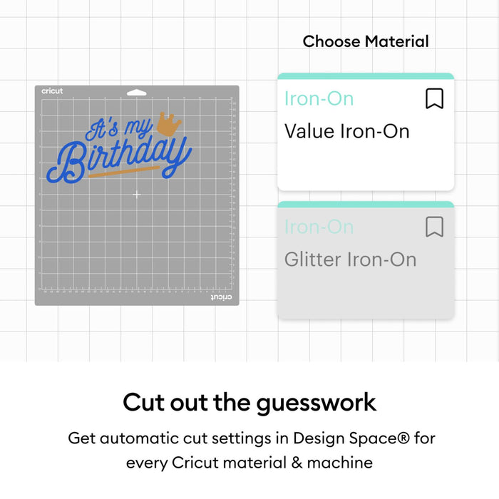 Cricut Value Iron-On, Rainbow Sampler - 12 in x 12 in (20 ct)