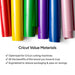 Cricut Value Iron-On, Rainbow Sampler - 12 in x 12 in 10 ct , Rainbow Sampler