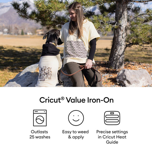 Cricut Value Iron-on Heat Transfer Vinyl Sheets - 12 in x 12 in, 10 ct