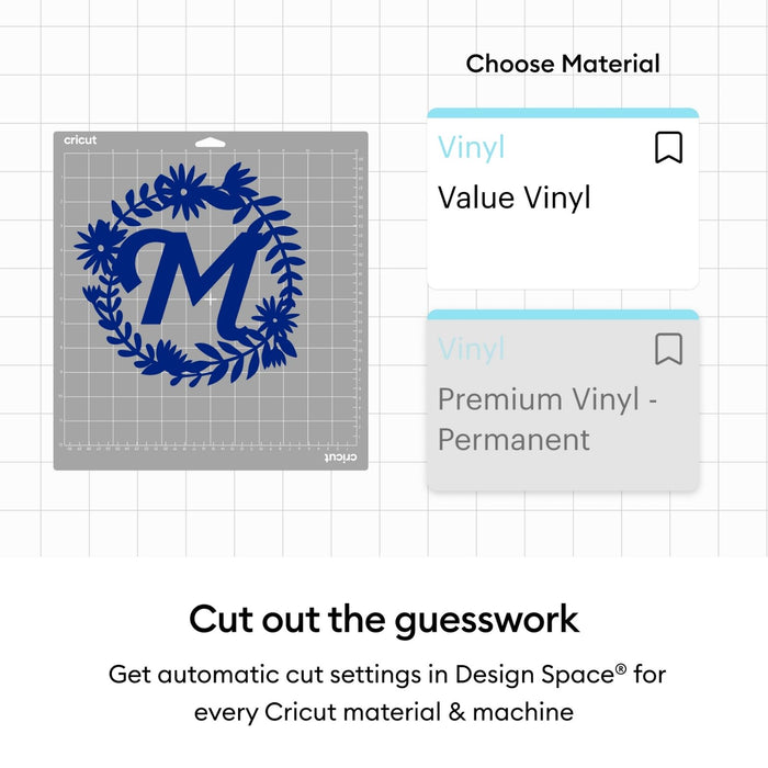 Cricut Permanent Matte Value Vinyl - 12 in x 20 ft