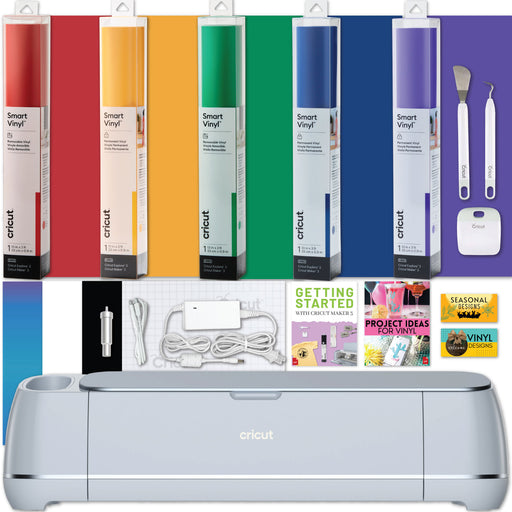Cricut Maker 3 Machine + Tools & Rainbow Smart Vinyl Bundle - Premium DIY Cutter for Crafts & Vinyl Projects