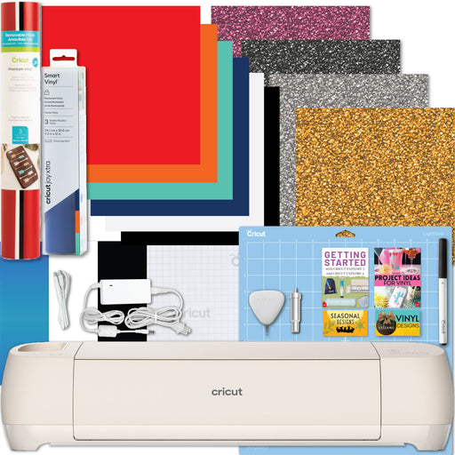 Cricut Explore 4 Cutting Machine with Vinyl and Heat Transfer Vinyl Sheets Bundle