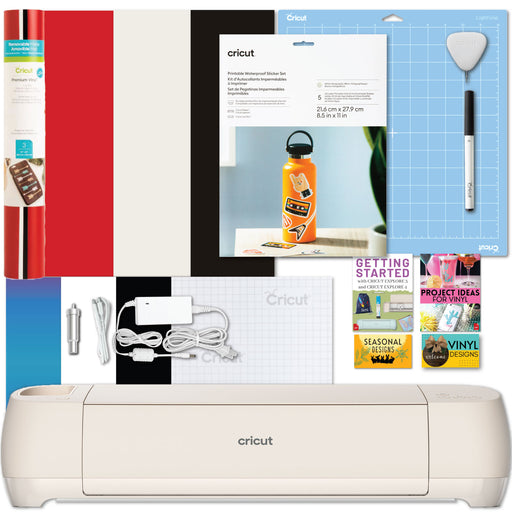 Cricut Explore 4 Cutting Machine and Vinyl Roll with Printable Sticker Paper Bundl
