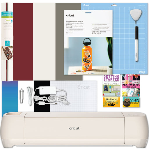 Cricut Explore 4 Cutting Machine and Vinyl Roll with Printable Sticker Paper Bundl