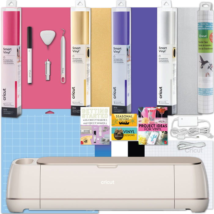 Cricut Maker 4 Cutting Machine with Smart Vinyl Rolls Bundle