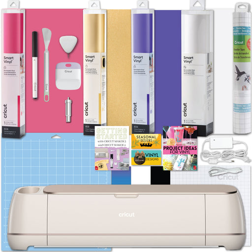 Cricut Maker 4 Cutting Machine with Smart Vinyl Rolls Bundle