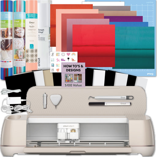 Cricut Maker 4 Vinyl Starter Bundle for DIY Home Decor