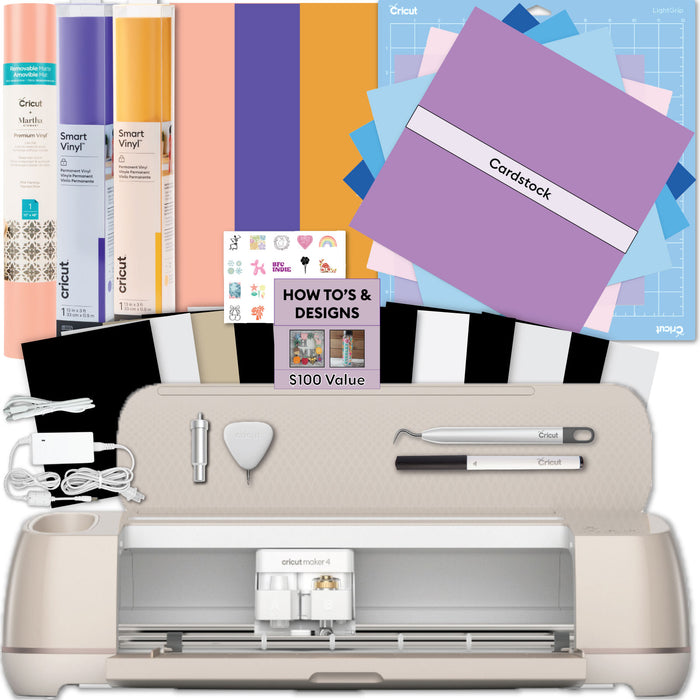 Cricut Maker 4 Vinyl Starter Bundle for DIY Home Decor
