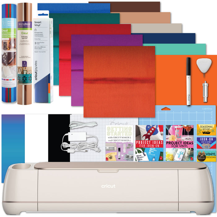 Cricut Maker 4 Cutting Machine with Vinyl Rolls and Mixed Materials Bundle