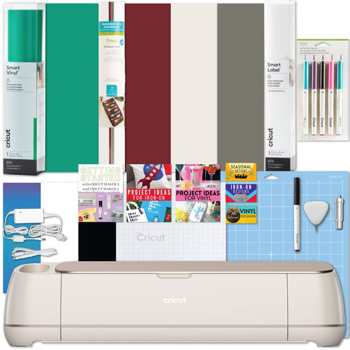Cricut Maker 4 Cutting Machine with Vinyl Sheets and Rolls Bundle