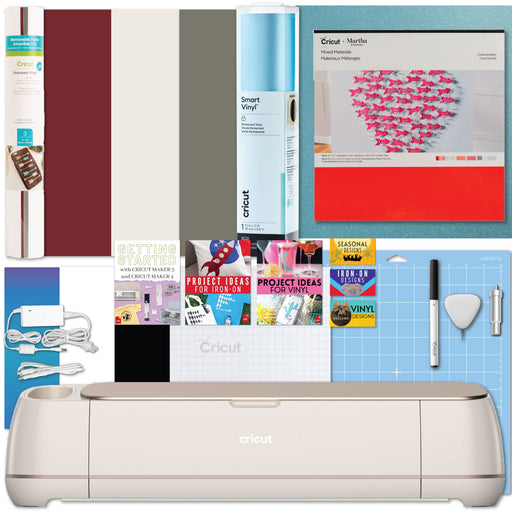 Cricut Maker 4 Cutting Machine with Vinyl Rolls and Mixed Materials Bundle