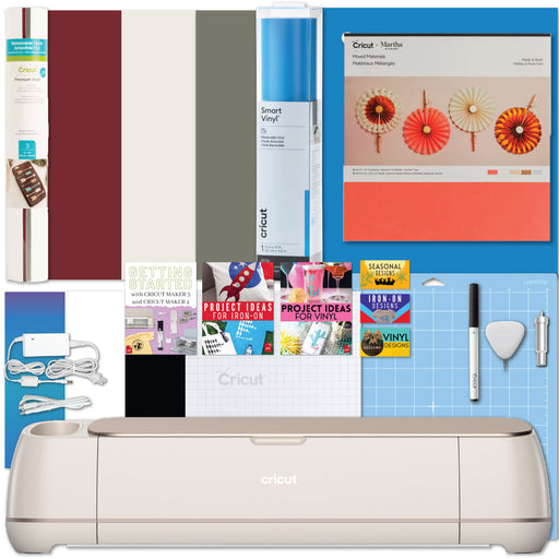 Cricut Maker 4 Cutting Machine with Vinyl Rolls and Mixed Materials Bundle