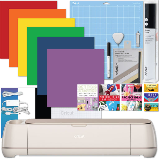 Cricut Maker 4 Cutting Machine with Vinyl Rolls and Mixed Materials Bundle