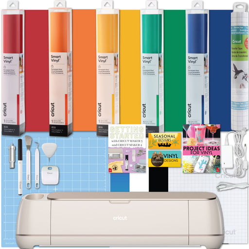 Cricut Maker 4 Cutting Machine with Rainbow Smart Vinyl Bundle
