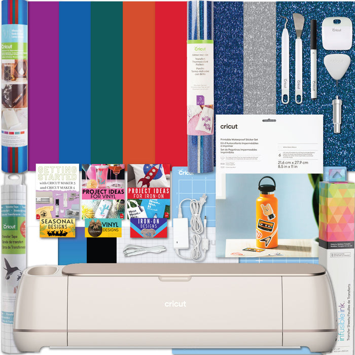 Cricut Maker 4 Craft Cutting Machine with Ultimate Sticker Making Bundle