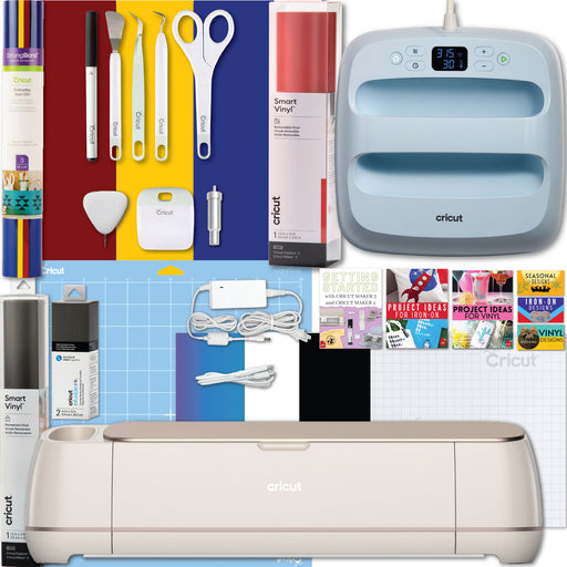 Cricut Maker 4 Cutting Machine with Easy Press 3 with Heat Transfer Vinyl Combo Bundle