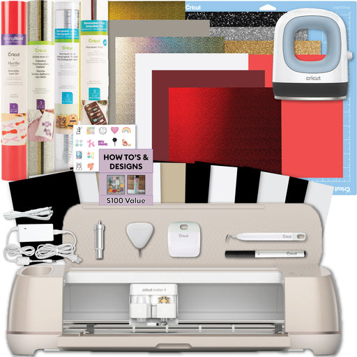 Cricut Maker 4 Mini Press and Iron-On Craft Bundle