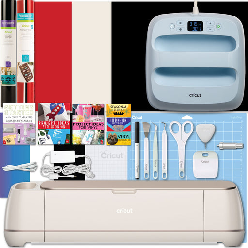 Cricut Maker 4 Cutting Machine with Easy Press 3 with Vinyl and Iron-On Roll Combo Bundle