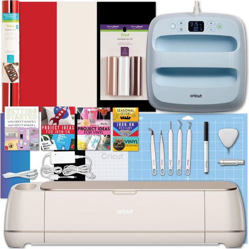Cricut Maker 4 Cutting Machine with Easy Press 3 and Iron-On Roll Combo Bundle