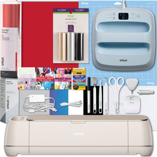 Cricut Maker 4 Cutting Machine with Easy Press 3 with Heat Transfer Vinyl Combo Bundle