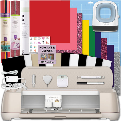 Cricut Maker 4 Mini Press and Iron-On Craft Bundle