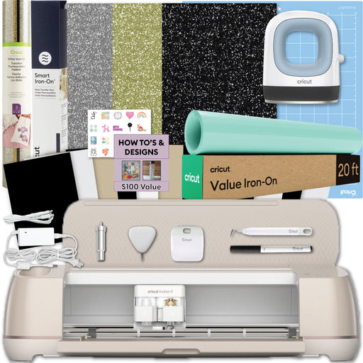 Cricut Maker 4 Mini Press and Iron-On Craft Bundle
