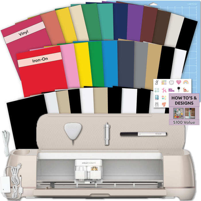 Cricut Maker 4 Vinyl and Iron-On DIY Project Bundle
