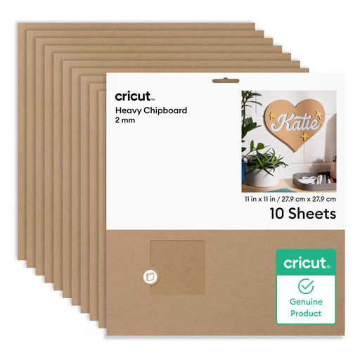 Cricut Heavy Chipboard, 2mm, 11 in x 11 in, 10 ct