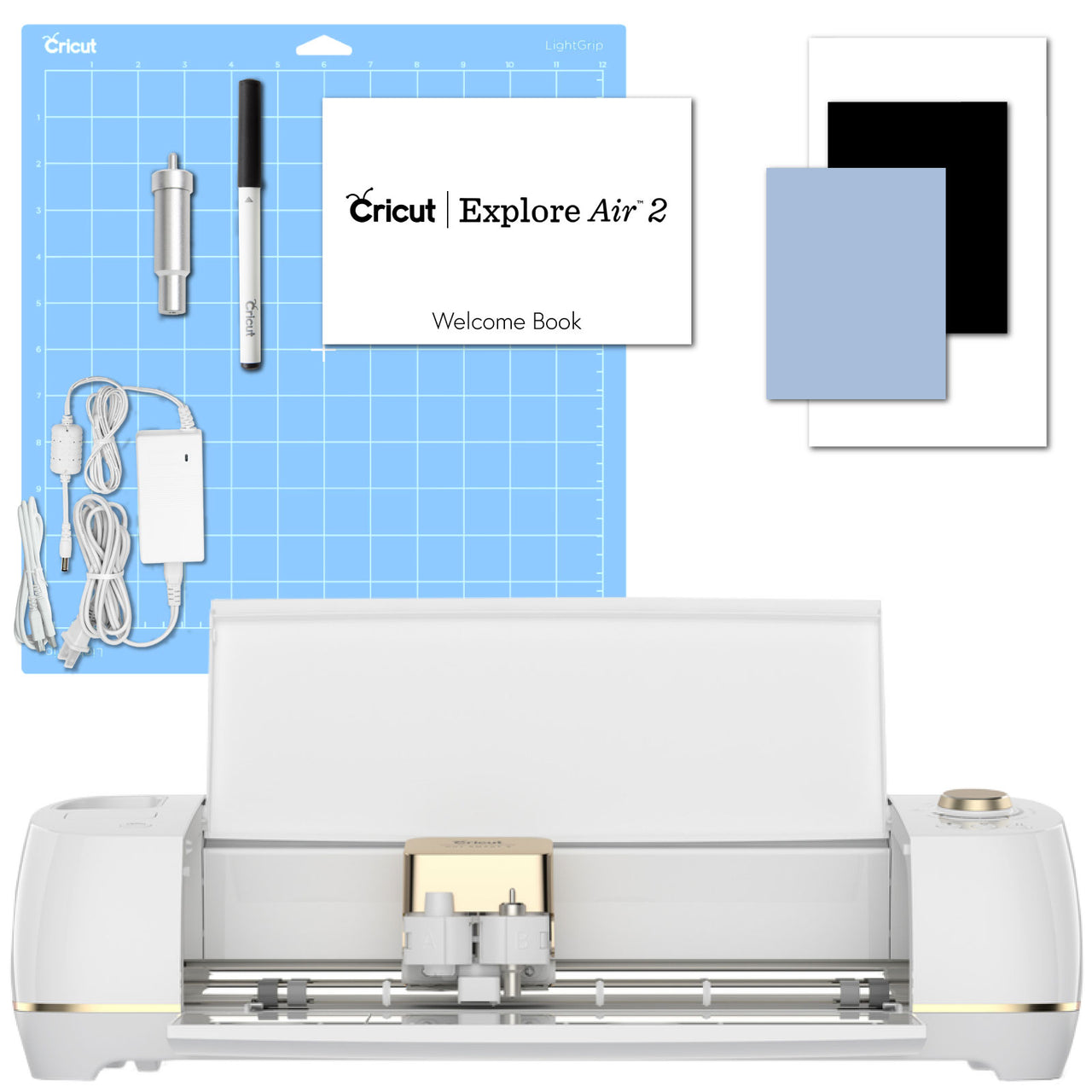 Cricut Explore Air 2 Machine Bundle - Beginner Guide, Tool Kit, Vinyl Pack, Designs & Project Inspiration