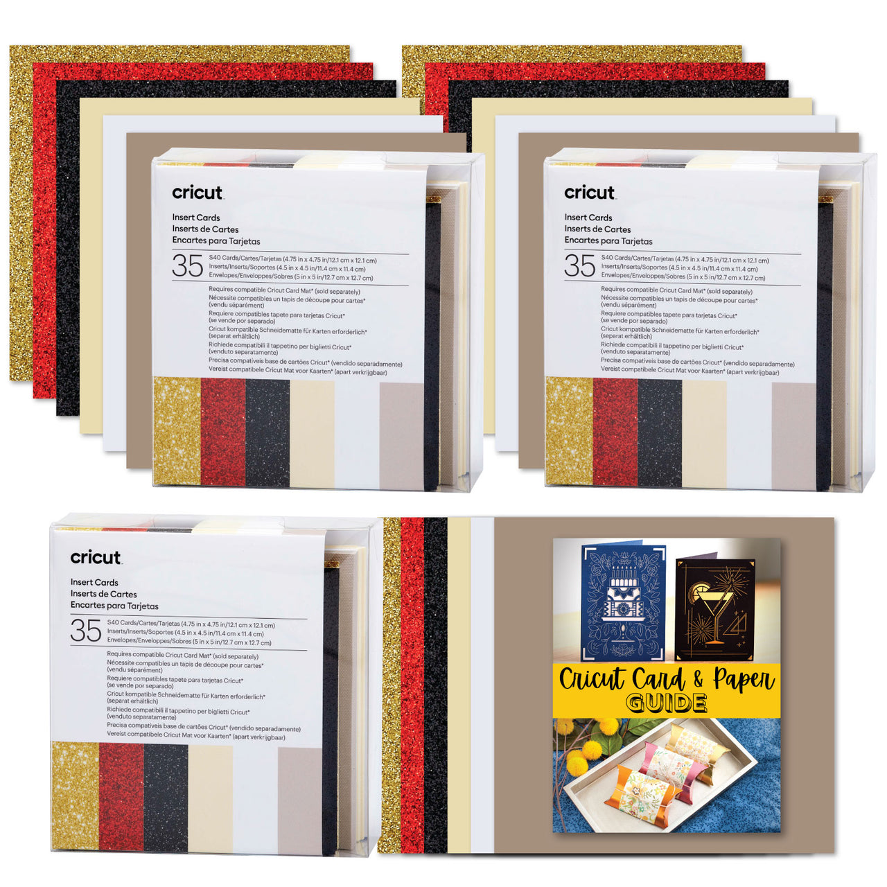Cricut Insert Cards Triple S40 Glitz and Glam Sampler Bundle