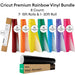 Cricut Vinyl Rainbow Variety Pack Bulk Bundle - 8 Multicolor Craft Adhesive Vinyl Rolls, 12 in x 15 ft