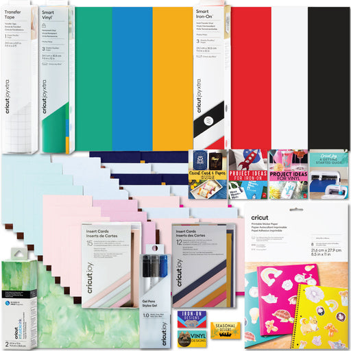 Cricut Deluxe All-in-One Materials and Accessories Bundle for Cricut Joy Xtra Machines