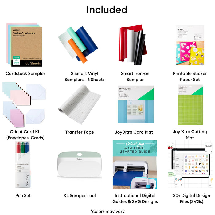 Cricut Joy Xtra Ultimate All-in-One Vinyl Rolls, Materials & Accessories Bundle