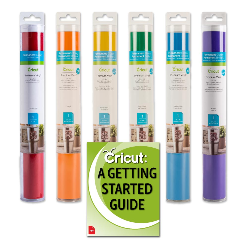 Cricut Tools Bundle - Beginner Cricut Guide, Vinyl Pack, Basic Tools &  Cricut Explore Fine Point Pens