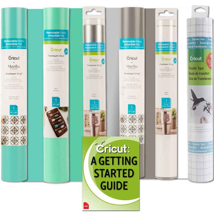 Cricut Premium Vinyl Bundle - 5 Adhesive Vinyl Rolls- Something Blue