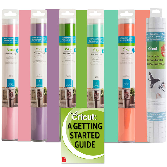 Cricut Permanent Premium Vinyl Bundle, 12x48 Pastel Colors