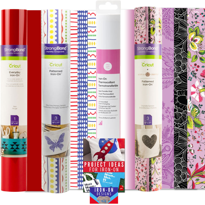 Cricut Everyday Strongbond HTV Iron On Rolls Bundle - Core Primary Colors