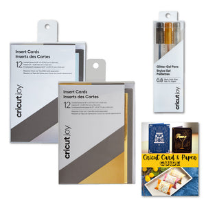Cricut Joy Insert Cards Bundle Set, Matte Holographic and Metallic with Glitter Gel Pens