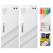 Cricut Joy Smart Label Writable Vinyl White Double Removable and Cricut Glitter Rainbow Gel Pens