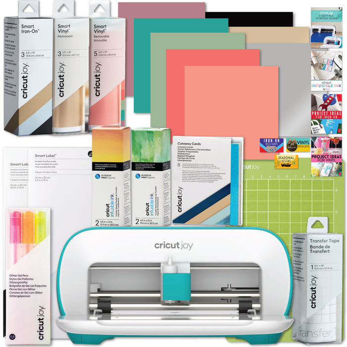 Cricut Joy Machine Ultimate Sampler Cricut Materials Bundle - Iron-On, Vinyl, Pens, Cards