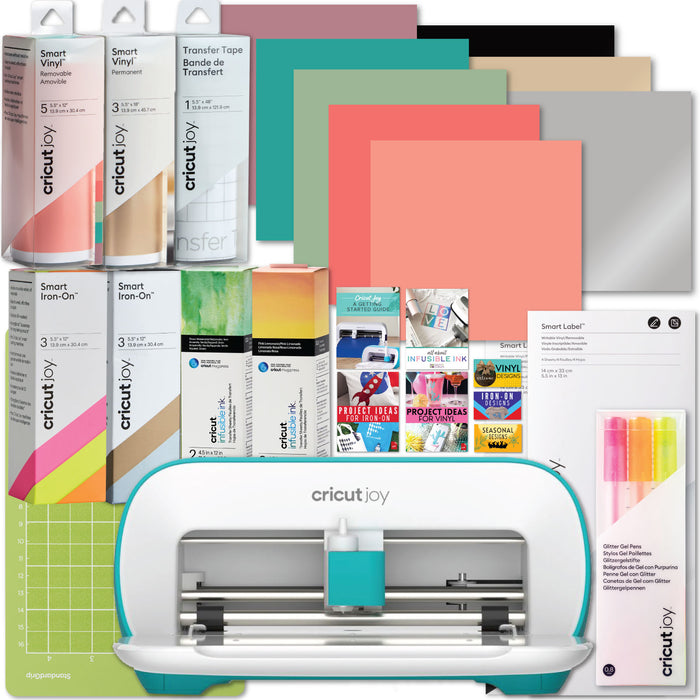 Cricut Joy Machine Ultimate Sampler Cricut Materials Bundle - Iron-On, Vinyl, Pens, Labels