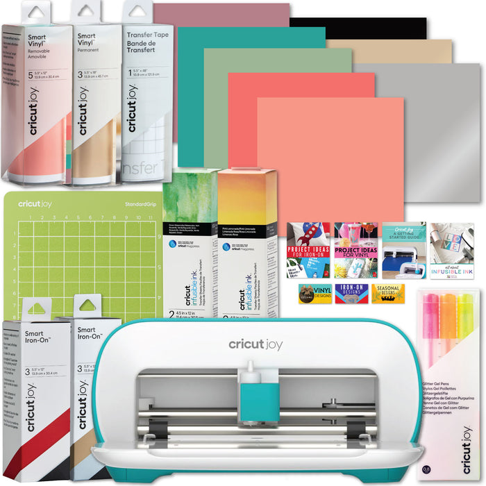 Cricut Joy Machine Ultimate Sampler Cricut Materials Bundle - Iron-On, Vinyl and Pens