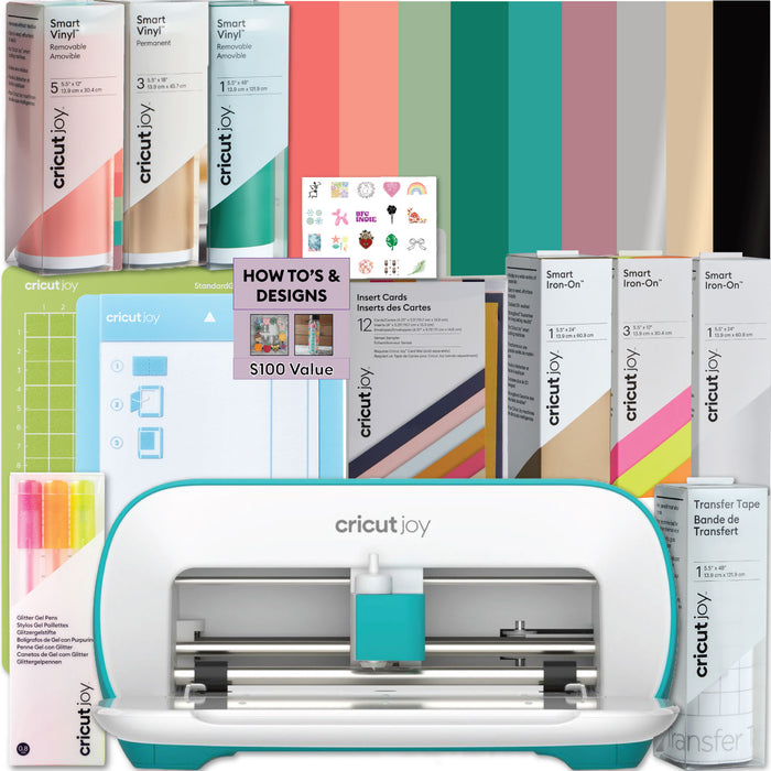 Cricut Joy Machine Ultimate Sampler Cricut Materials Bundle - Iron-On, Vinyl and Pens