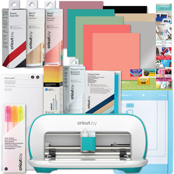 Cricut Joy Machine Ultimate Sampler Cricut Materials Bundle - Iron-On, Vinyl, Pens, Cards