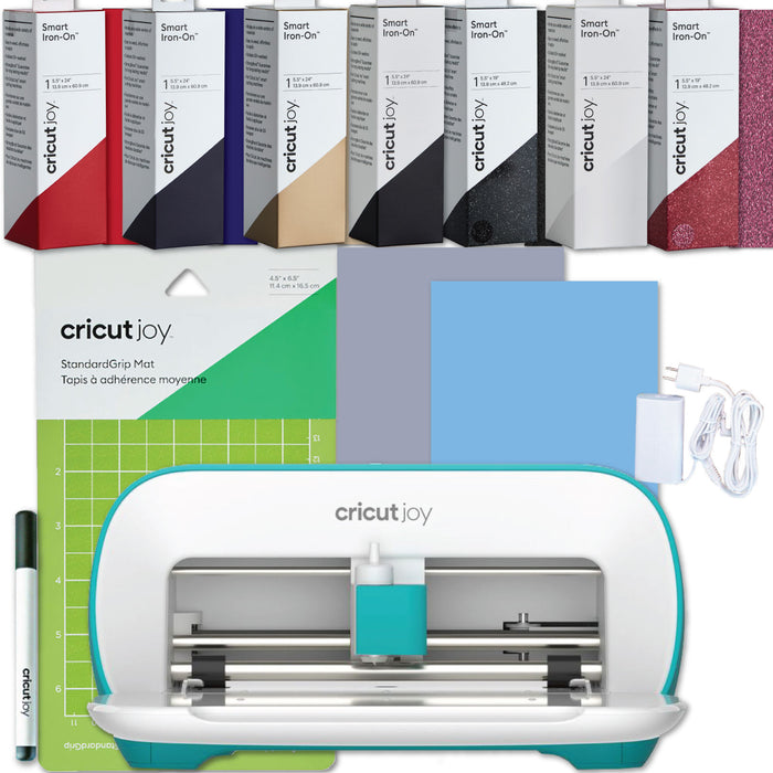 Cricut Joy Cutting Machine Bundle with 7 Smart Iron-On Rolls - Compact Vinyl Cutter for Custom Apparel & DIY Crafts