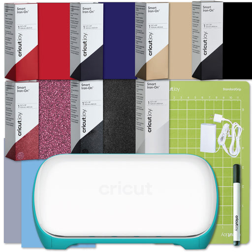 Cricut Joy Cutting Machine Bundle with 7 Smart Iron-On Rolls - Compact Vinyl Cutter for Custom Apparel & DIY Crafts