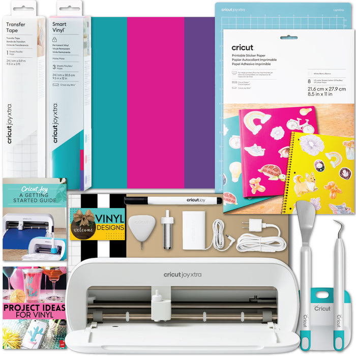 Cricut Joy Xtra Electric Die-Cutting Machine with Ultimate Sticker Making Bundle