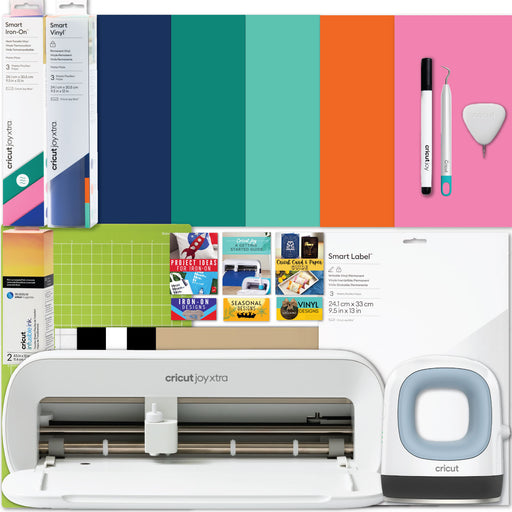 Cricut Joy Xtra Machine with EasyPress Mini and Heat Press Materials Bundle