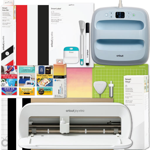 Cricut Joy Xtra Machine with EasyPress 3 9x9 and Heat Press Materials Bundle