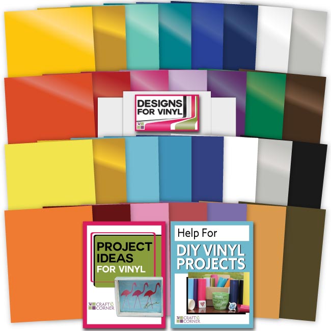 30 Pack of Vinyl (Permanent & Removable) with Transfer Paper